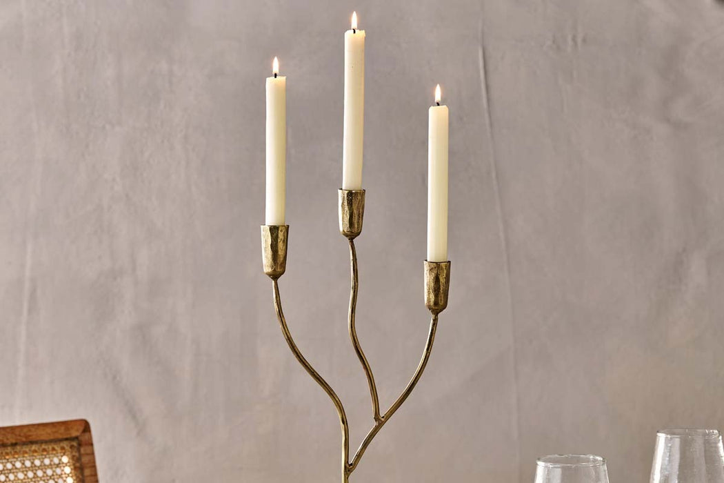Palani Candleabra Antique Brass Small