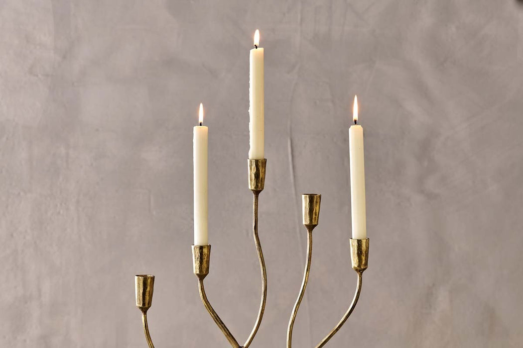 Palani Statement Candleabra Antique Brass Large