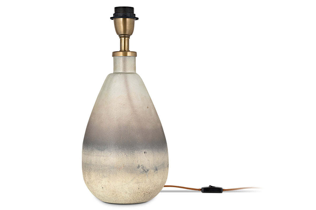 Palla Recycled Glass Table Lamp Rustic Smoke