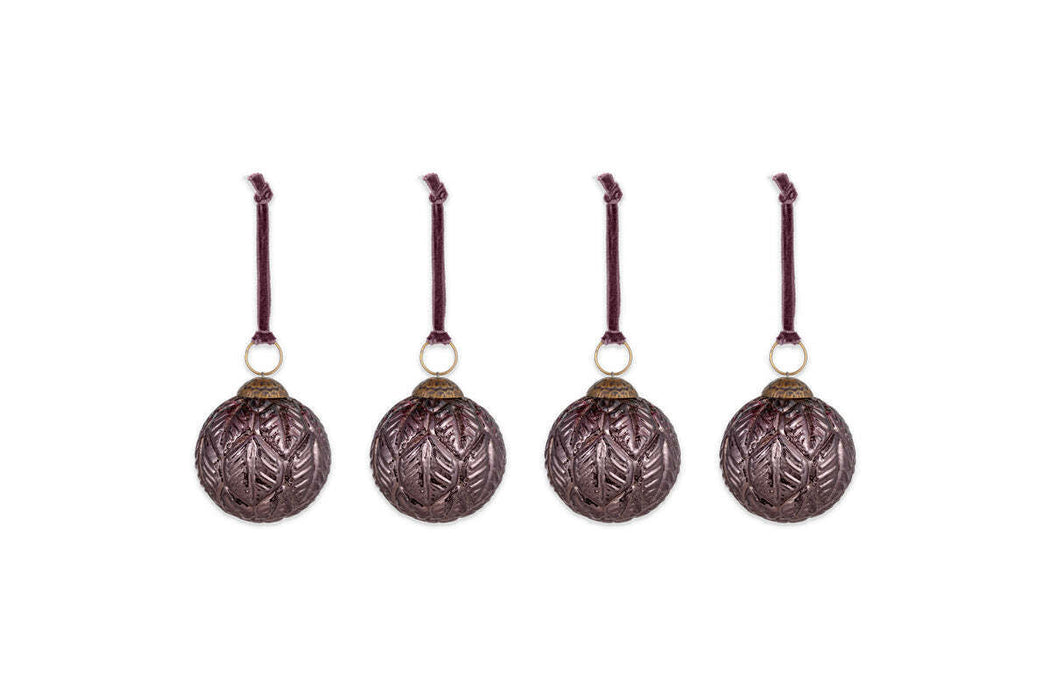 Patta Baubles Burgundy Set Of 4