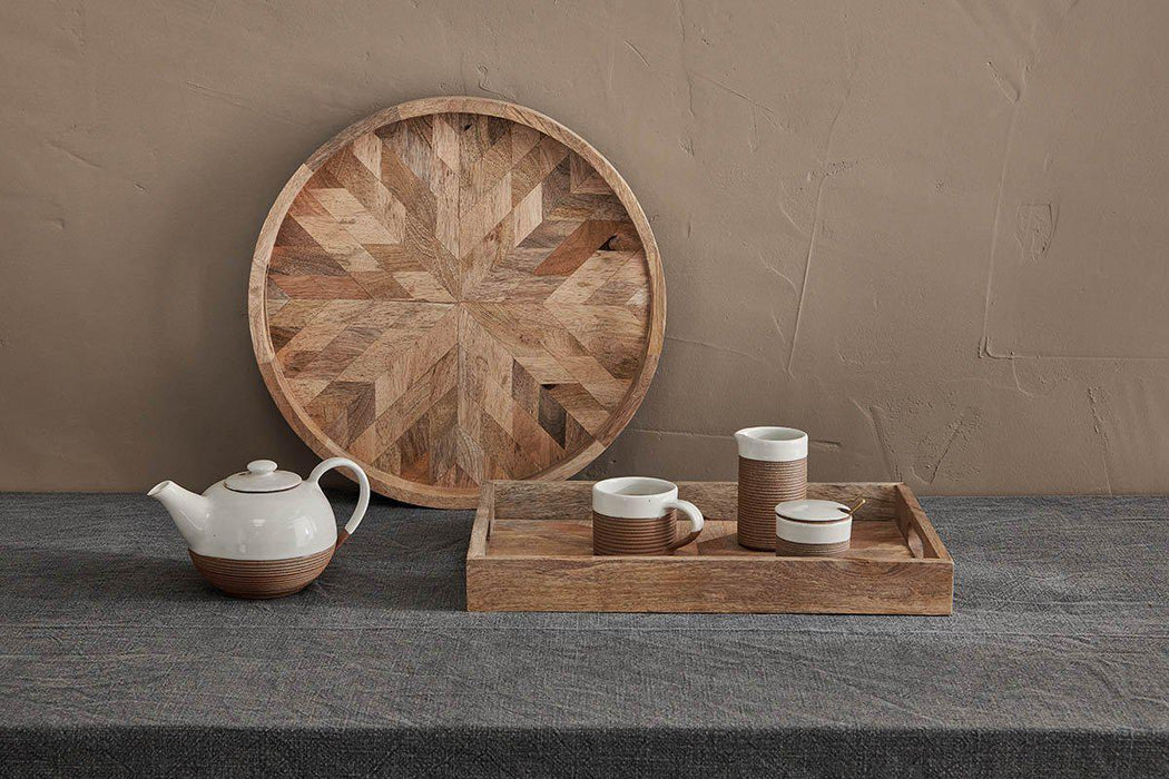 Pawi Mango Wood Tray Round