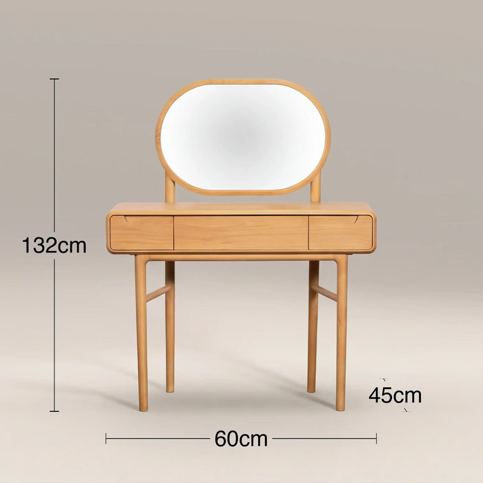 Percy 3 Drawer Wooden Dressing Table Oak