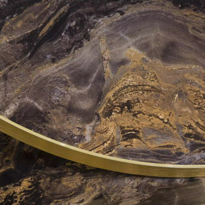 Phoenix Round Table Top Cappuccino Marble Effect
