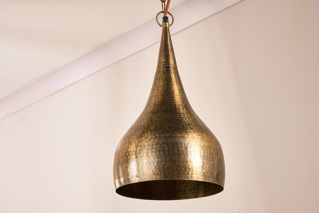 Quinn Hammered Metal Pendant - Small