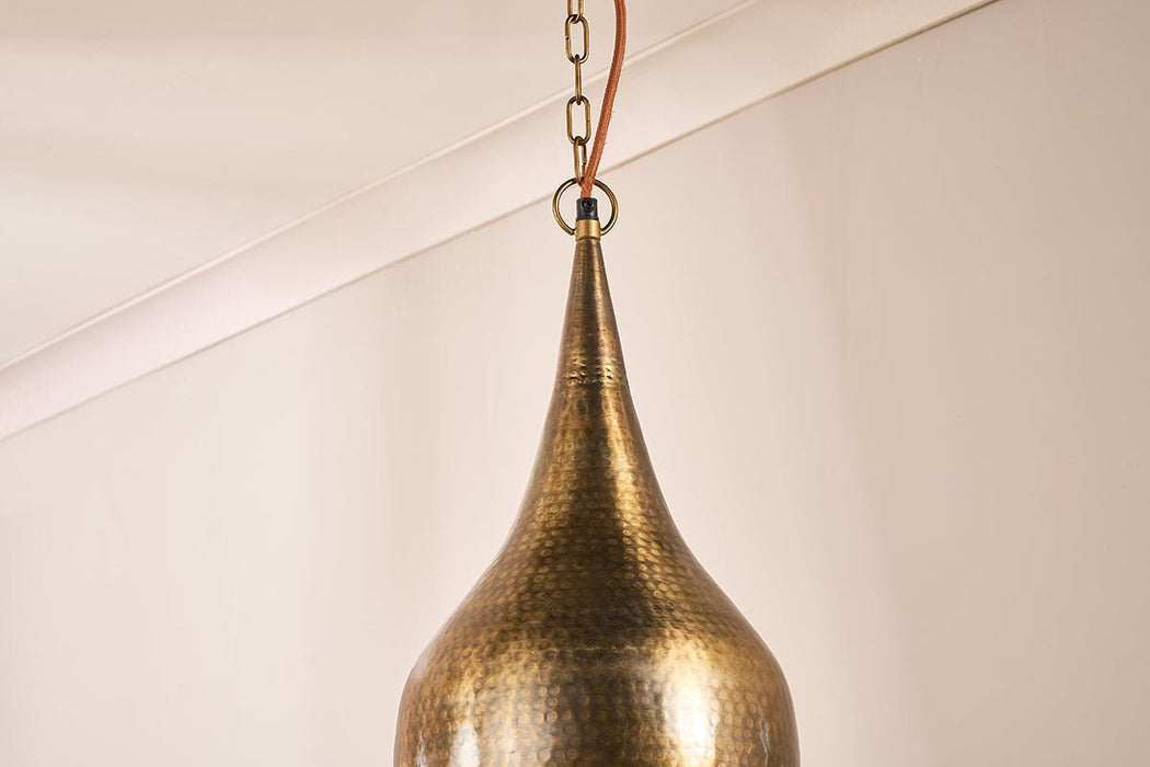 Quinn Hammered Metal Pendant - Small