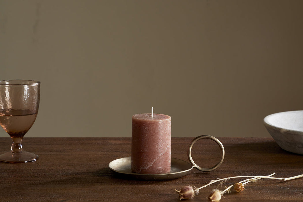 Rustic Soy Blend Mini Pillar Candle Rust
