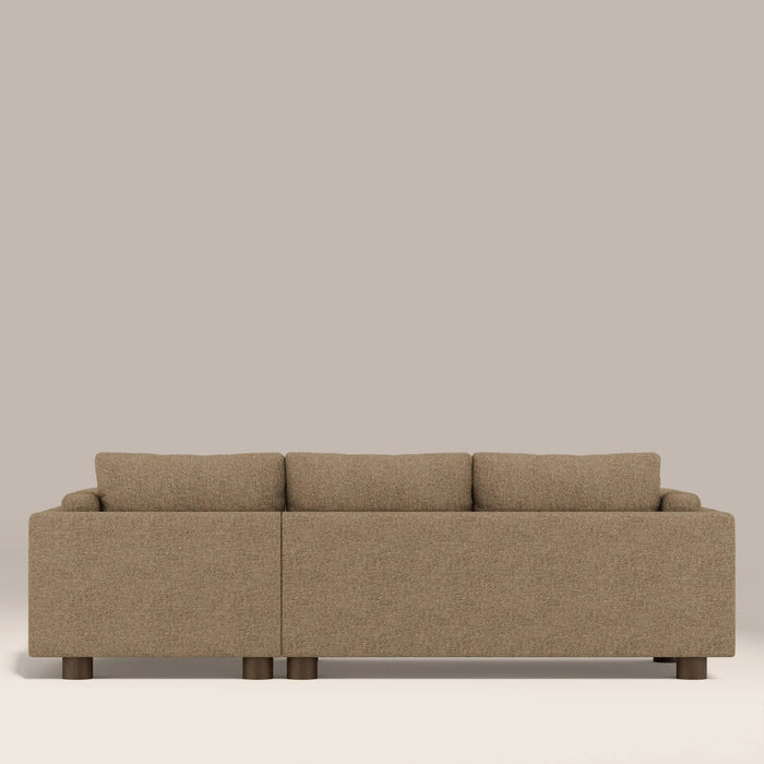 Halton Right Hand 3 Seater Chaise Sofa Speckled Cappuccino Boucle