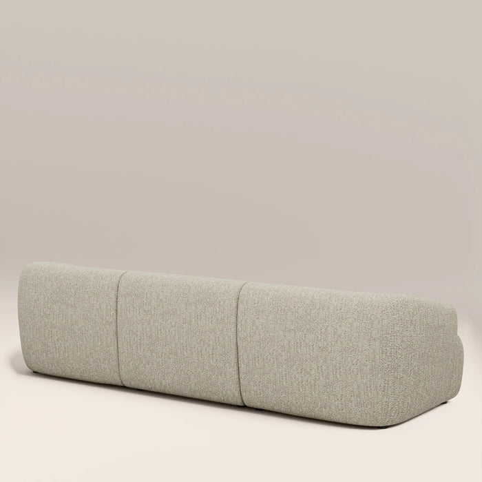 Malmo Right Hand 3 Seater Chaise Sofa Oatmeal Woven Boucle