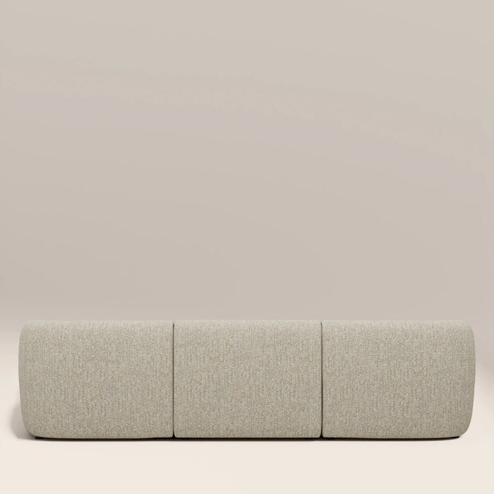 Malmo Right Hand 3 Seater Chaise Sofa Oatmeal Woven Boucle