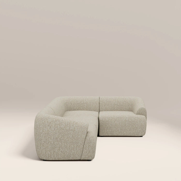 Malmo Right Hand 3 Seater Corner Sofa Oatmeal Woven Boucle