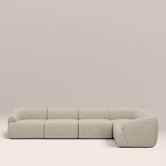 Malmo Right Hand 4 Seater Corner Sofa | Oatmeal Woven Boucle