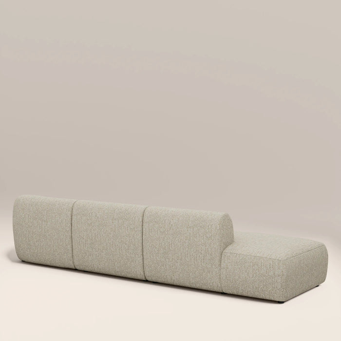 Malmo Right Hand 3 Seater L Shape Sofa Oatmeal Woven Boucle