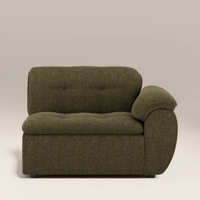 Bamba Right Hand Module Section | Olive Green Velvet Chenille