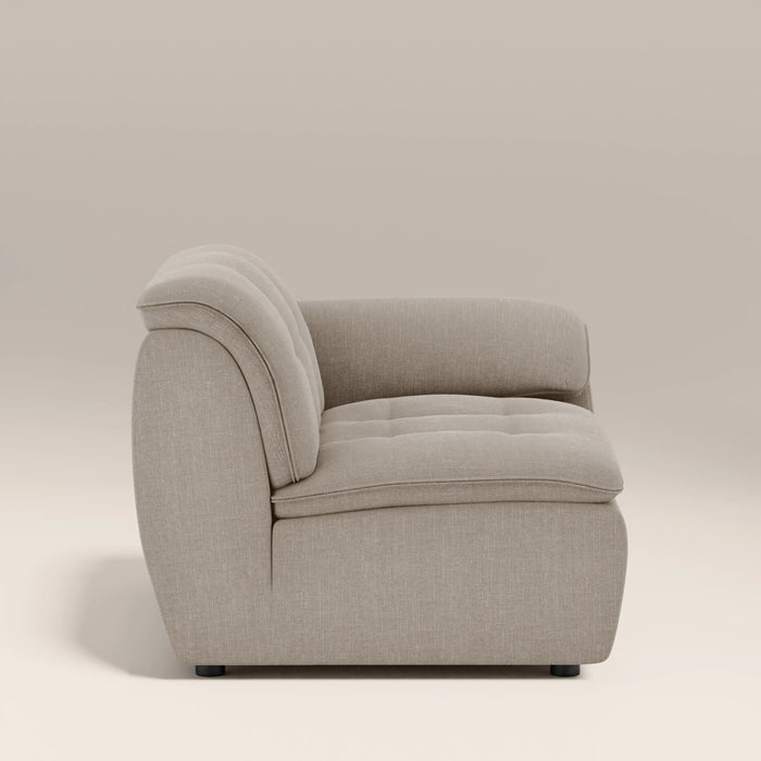 Bamba Right Hand Module Section | Pebble Grey Velvet Chenille