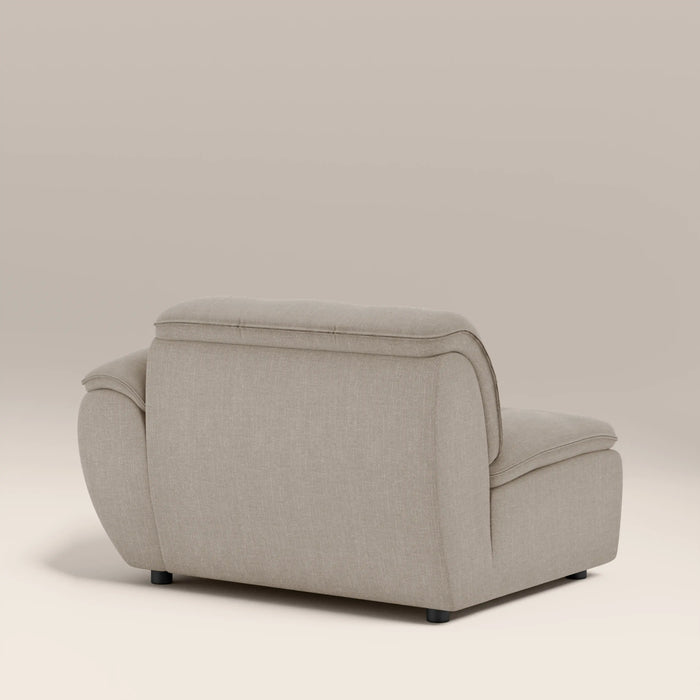 Bamba Right Hand Module Section | Pebble Grey Velvet Chenille