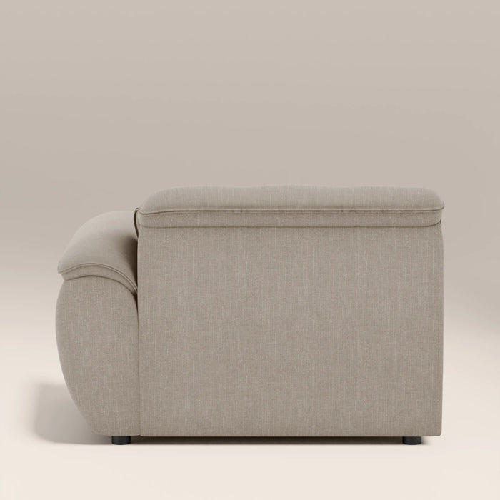 Bamba Right Hand Module Section | Pebble Grey Velvet Chenille