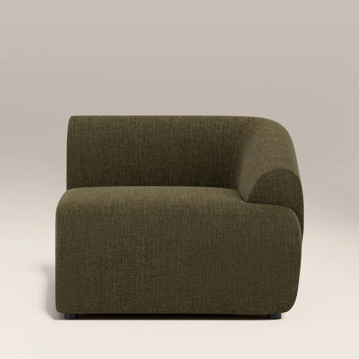 Malmo Right Hand Module Section Olive Green Velvet Chenille