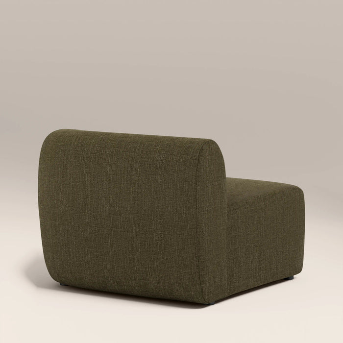 Malmo Right Hand Module Section Olive Green Velvet Chenille