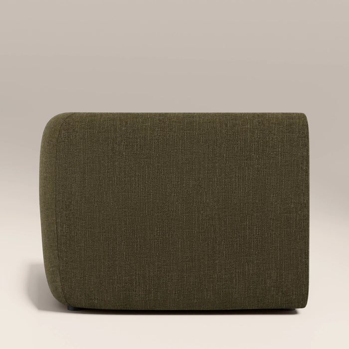Malmo Right Hand Module Section Olive Green Velvet Chenille