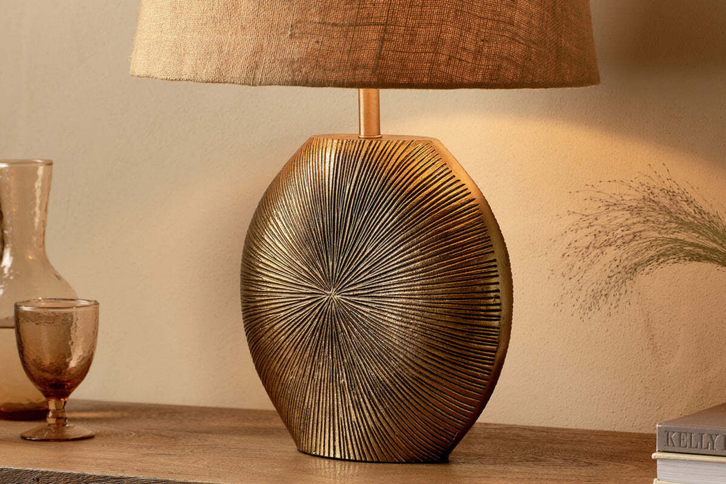 Ramvas Etched Table Lamp Antique Brass