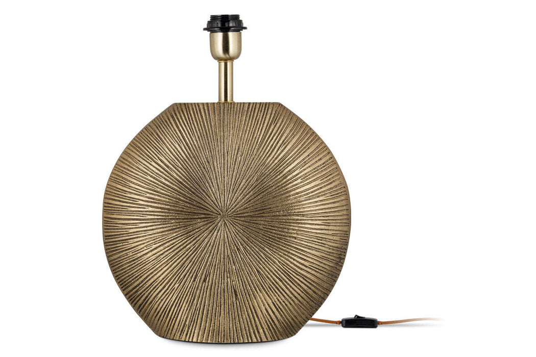 Ramvas Etched Table Lamp Antique Brass