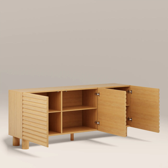 Raphael 3 Door Wooden Sideboard Oak