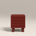 Raphael 2 Drawer Square Bedside Table | High Gloss Burgundy