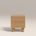 Raphael 2 Drawer Square Bedside Table | High Gloss Taupe