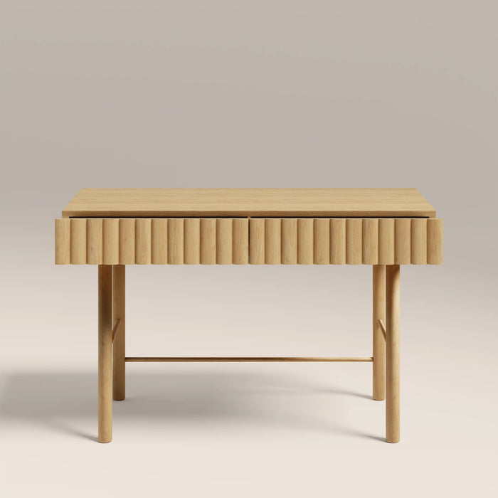 Raphael 2 Drawer Wooden Desk Oak