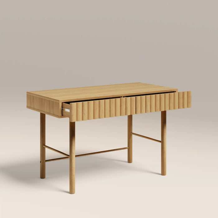 Raphael 2 Drawer Wooden Desk Oak
