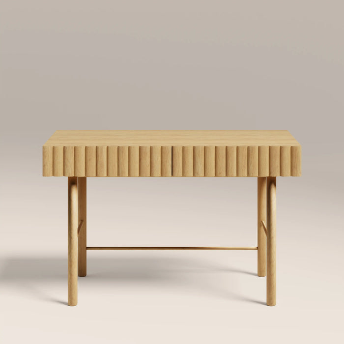 Raphael 2 Drawer Wooden Desk Oak