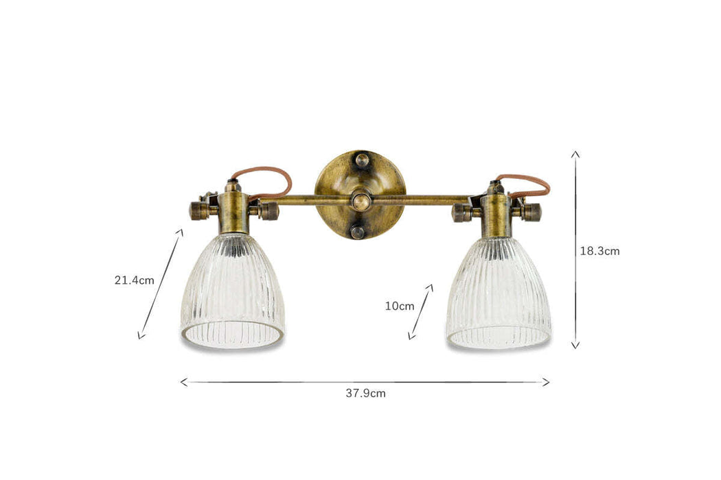 Rarni Recycled Glass Double Wall Light