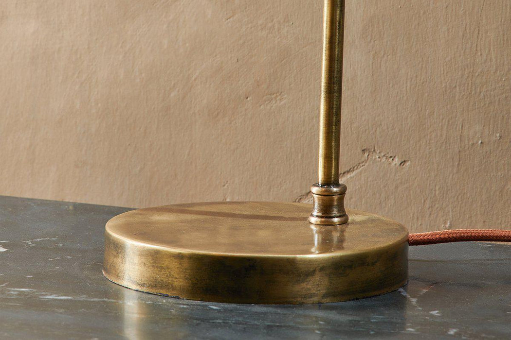Rarni Recycled Glass Table Lamp Antique Brass