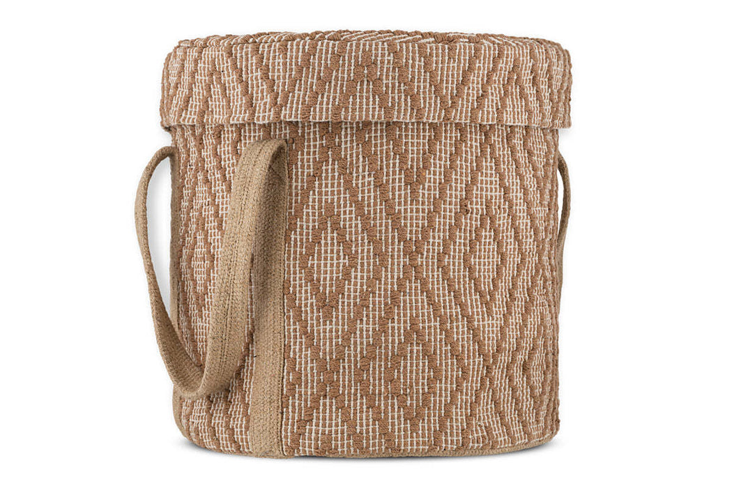 Renu Jute Laundry Basket Rust Natural