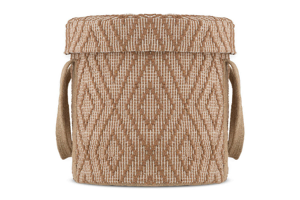 Renu Jute Laundry Basket Rust Natural