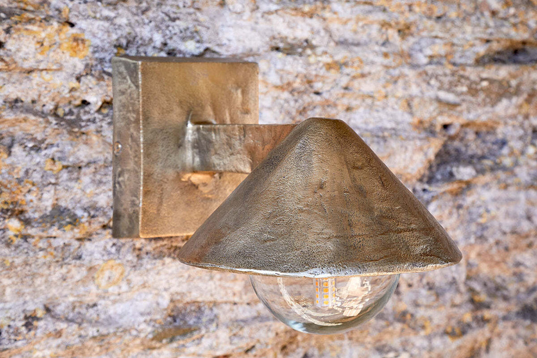 Rhya Outdoor Wall Lamp Antique Brass