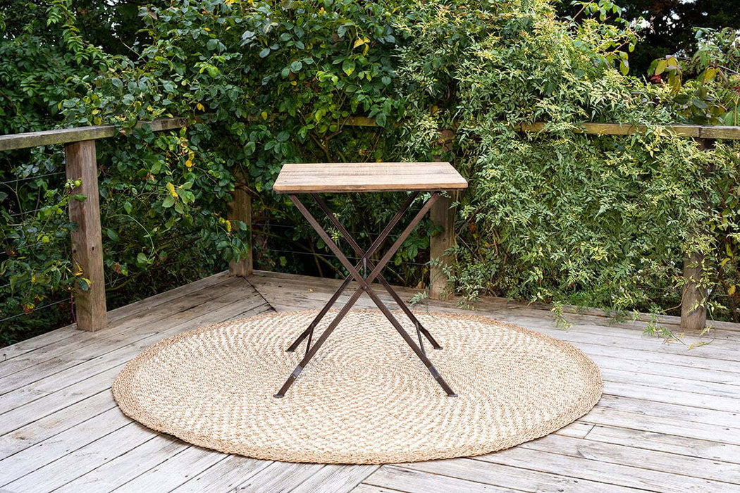 Rishikesh Reclaimed Wood Iron Folding Table
