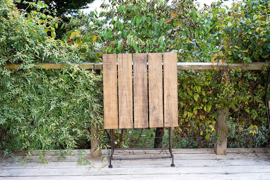 Rishikesh Reclaimed Wood Iron Folding Table