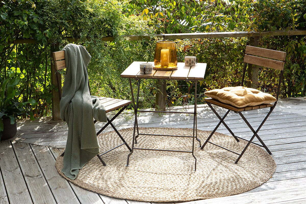 Rishikesh Reclaimed Wood Iron Folding Table