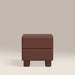 Roanne 2 Drawer Square Bedside Table | High Gloss Burgundy