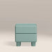 Roanne 2 Drawer Square Bedside Table | High Gloss Sky Blue