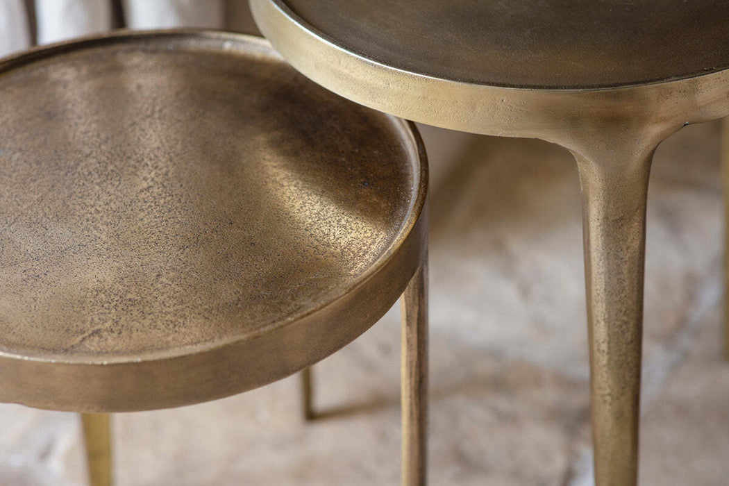 Rohia Cast Metal Table Brass Small