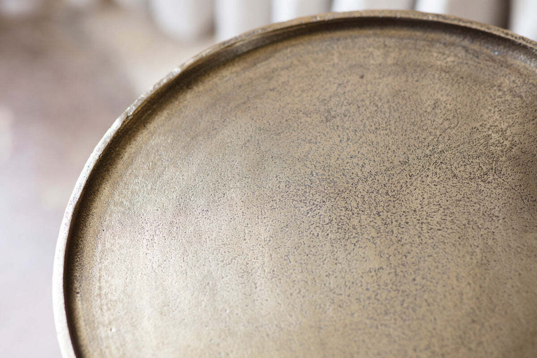 Rohia Cast Metal Table Brass Small