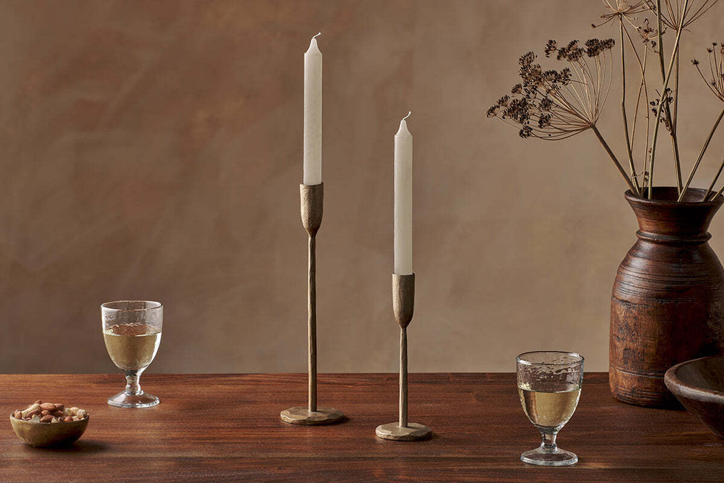 Rustic Soy Blend Dinner Candle White 2 X 20 5 Cm Set Of 2