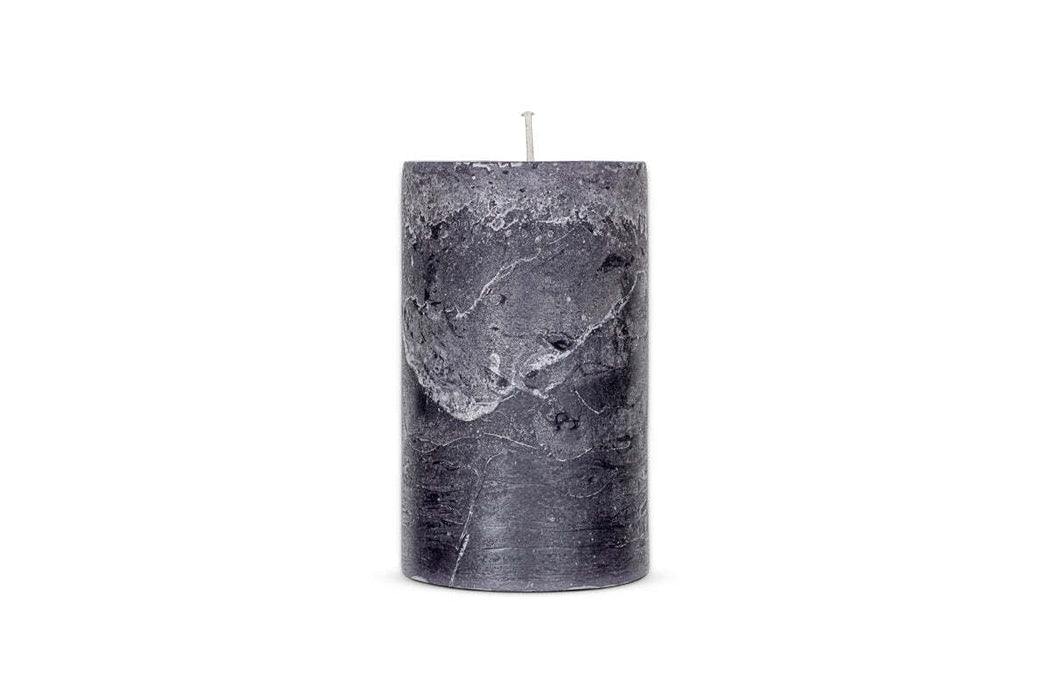 Rustic Soy Blend Pillar Candle Charcoal Large 18 X 10 Cm