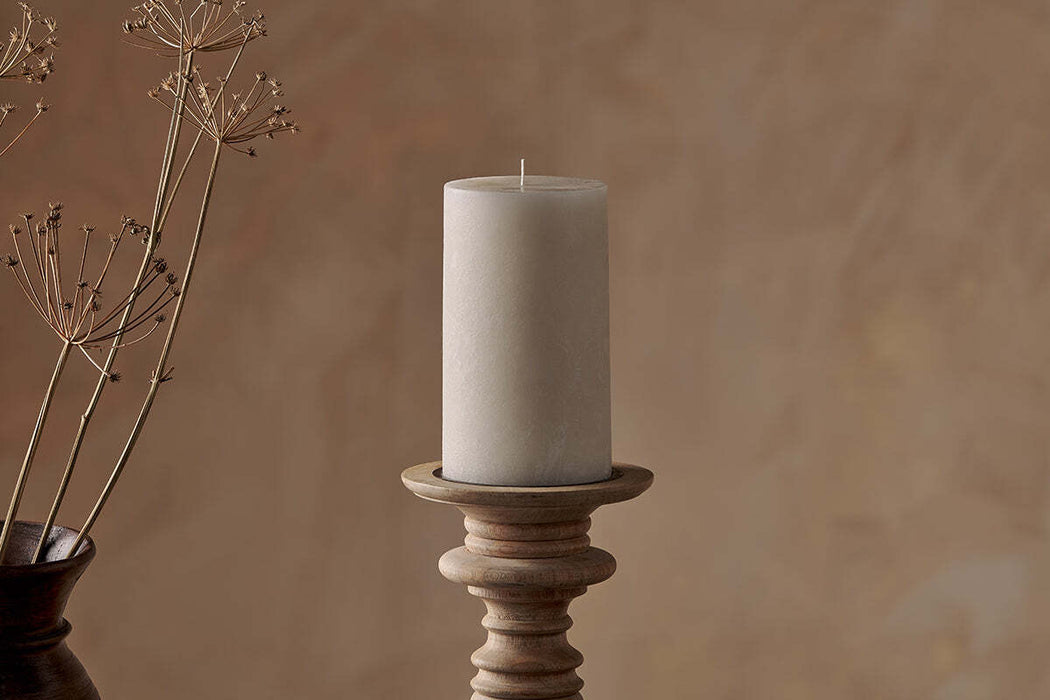 Rustic Soy Blend Pillar Candle White Large 18 X 10 Cm
