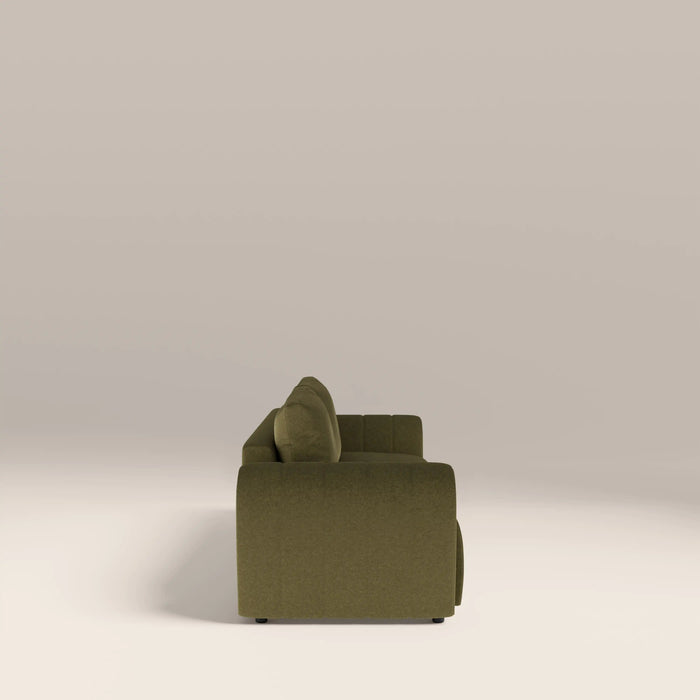 Aldbury 3 Seater Sofa Bed Moss Green Sustainable Mohair Velvet