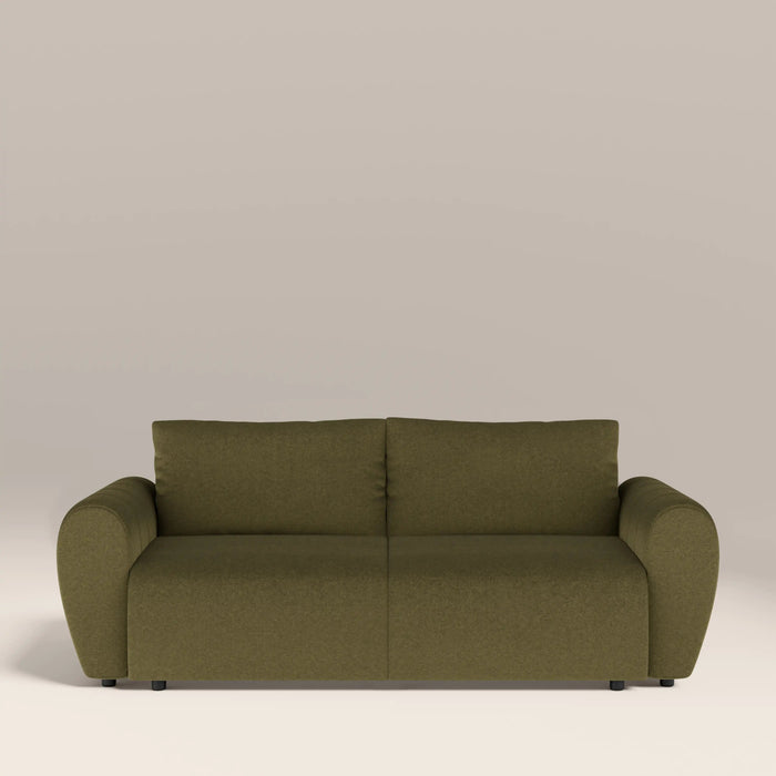 Aldbury 3 Seater Sofa Bed Moss Green Sustainable Mohair Velvet