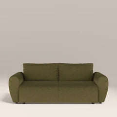 Aldbury 3 Seater Sofa Bed | Moss Green Sustainable Mohair Style Velvet