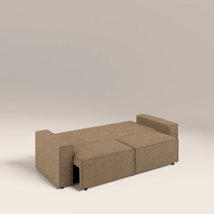 Ilana 3 Seater Sofa Bed Speckled Cappuccino Boucle